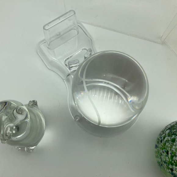 Lot of 6 Vintage Art Glass Paperweights-Fenton-Murano Style-Recycled Glass - Picture 8 of 8